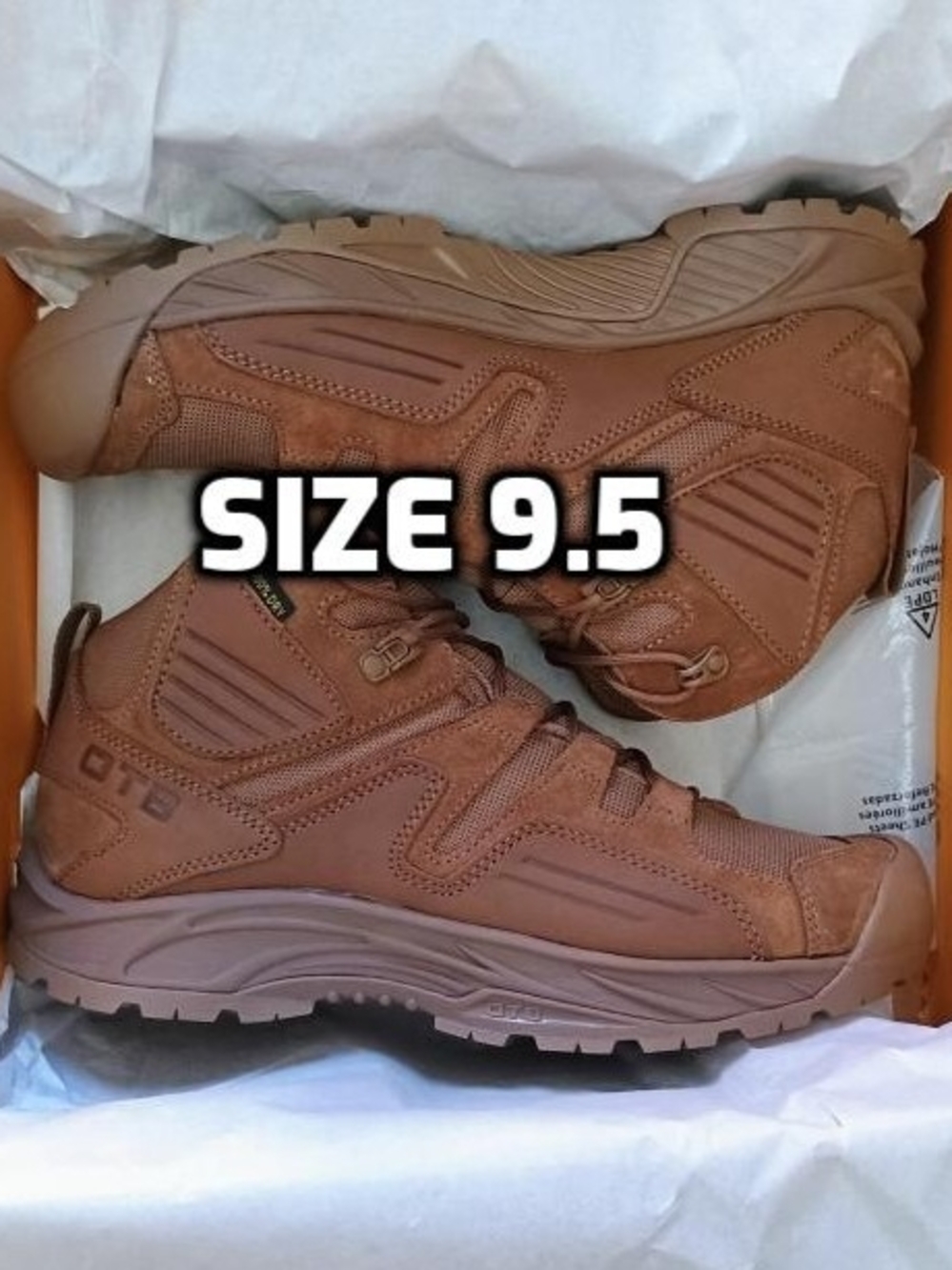 New Men's OTB Waterproof Tactical Boots, Coyote, 9.5